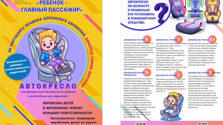 Региональная акция, направленная на профилактику детского дорожно-транспортного травматизма «Ребёнок – главный пассажир»