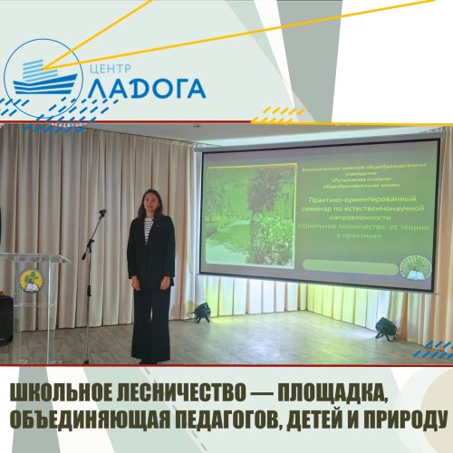ШКОЛЬНОЕ ЛЕСНИЧЕСТВО — ПЛОЩАДКА, ОБЪЕДИНЯЮЩАЯ ПЕДАГОГОВ, ДЕТЕЙ И ПРИРОДУ!